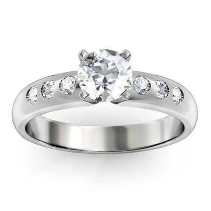 AH Read Radiosa Round Brilliant Diamond Ring in 18kt White Gold AU